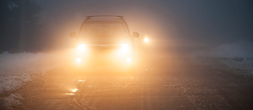 야간 시야 빛 번짐